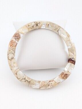 NWT Beachy Shell Bangle Coastal Ocean Jewelry Handmade Upcycled Jewelry Gift